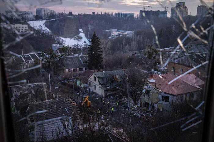 osvojili Soledar razrušen slika iz zraka