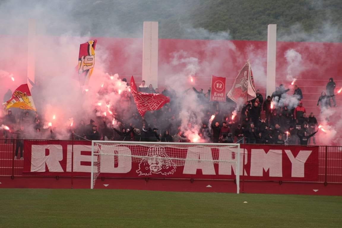 Red Army bojkotirat će sutrašnji gradski derbi zbog odluke Nogometnog saveza BiH da ne dopusti dolazak navijača Zrinjskog na stadion Rođeni.